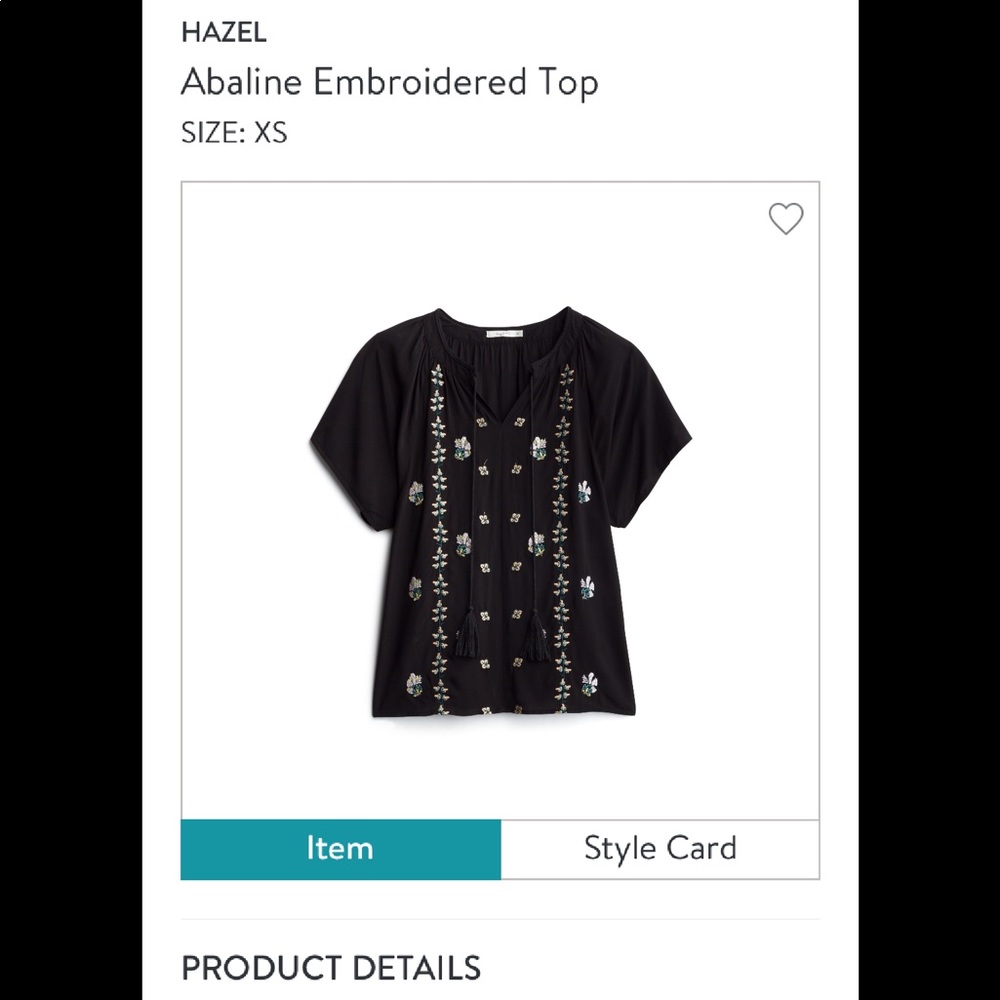 Hazel Abalene embroidered top